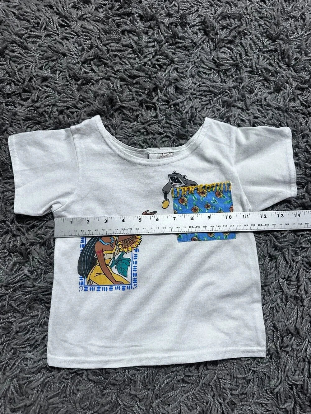 Pocahontas Vintage Baby Tee Shirt Embroidered Detail Size 3T
